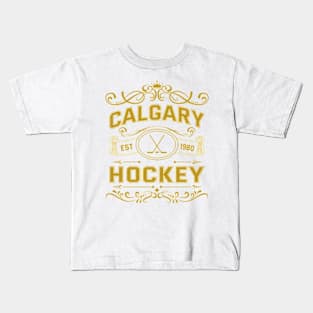 Vintage Calgary Hockey Kids T-Shirt